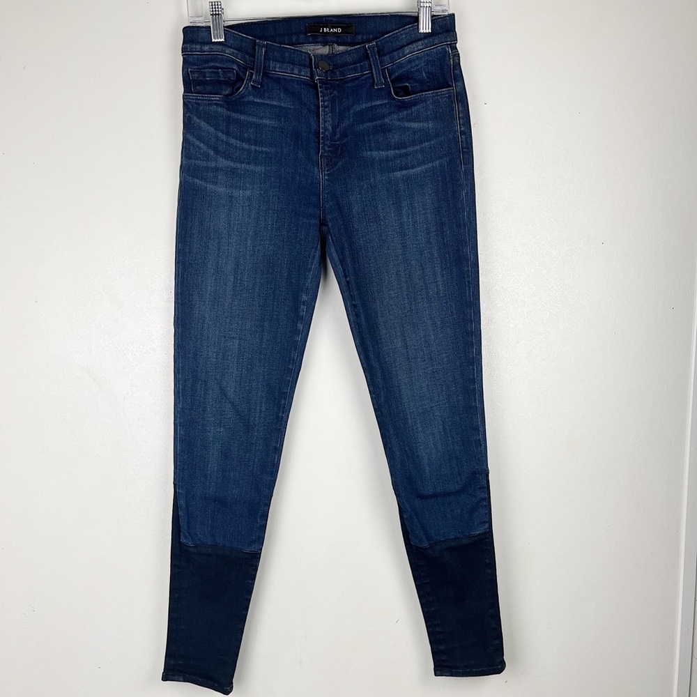 J Brand Snowbird Knit Cuff Skinny Jeans Dark Blue Size 28 Photo Ready